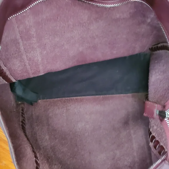 All Saints Ray Burgundy Red  Leather Tote Bag - Picture 4 of 16